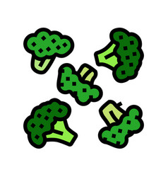 Piece Broccoli Color Icon