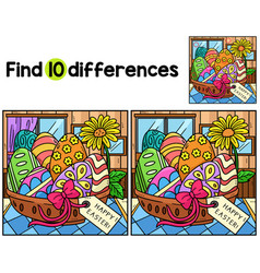 Happy Easter Egg Basket Find The Differences