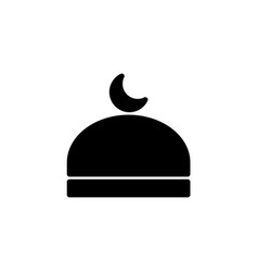 Mosque Prayer Room Sign Solid Black Icon