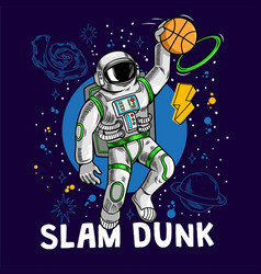 Super Astronaut Play Basketball