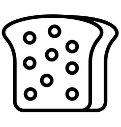 Bread Slice Outline Icon Modern Thin Line Symbols