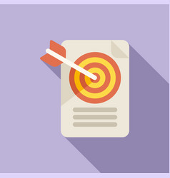 Business Report Target Icon Flat Data