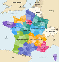 France Administrative Regions And Departments Map