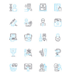 Infirmary Linear Icons Set Illness Injury Care