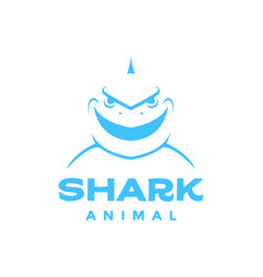 Shark Swimming Ocean Predator Smile Cartoon