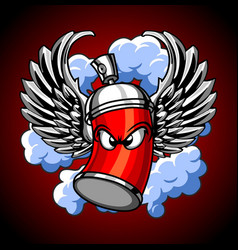 Winged Spray Paint Can Template