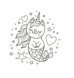 Cat Mermaid Unicorn Line