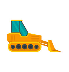 Front Bulldozer Icon Flat Isolated