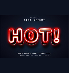 Hot Text Red Neon Style Effect