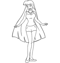 Teenage Girl In Tanktop And Shorts Coloring Page