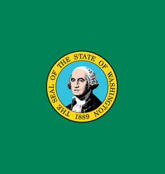 Flag Of Washington Official Colors Flat