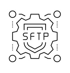 Sftp Label Line Icon Sign