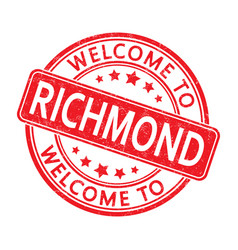 Welcome To Richmond Impression Of A Round Stamp