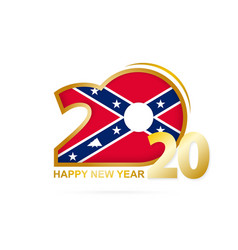 Year 2020 With Confederate Flag Pattern Happy New