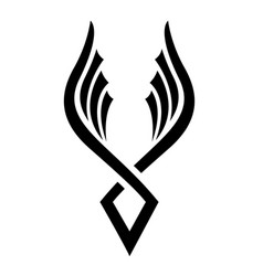 Black Simplistic Wings Icon