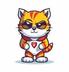 Cute Cartoon Tiger Character Wearing Sunglasses