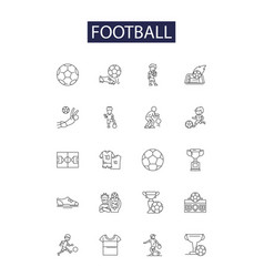 Football Line Icons And Signs Sport