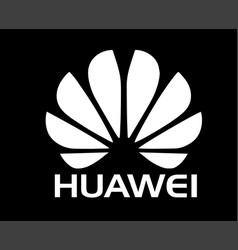 Huawei Logo Brand Phone Symbol With Name White