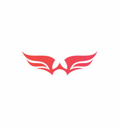 W Wings Logo Design Fly Icon