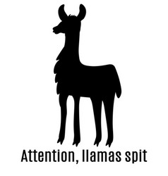 Attention Llama Split Silhouette Of A Llama