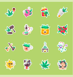 Bundle Of Marijuana Addictions Flat Stickers