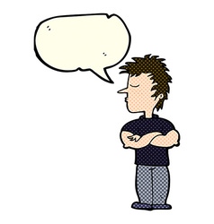 Cartoon Man Refusing To Listen With Speech Bubble