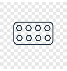 Ice Cube Tray Concept Linear Icon Isolated