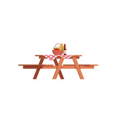 Picnic Table Semi Flat Rgb Color