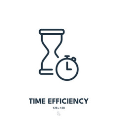 Time Efficiency Icon Productivity Effectiveness