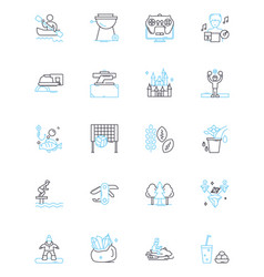 Timid Hesitation Linear Icons Set Shy Hesitant