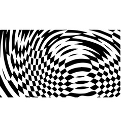 Black And White Chess Wave Pattern Checker Board