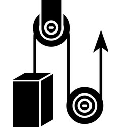 Block System Lift Icon Machines Pulley Systems