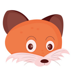 Isolated Cute Fox Avatar Character