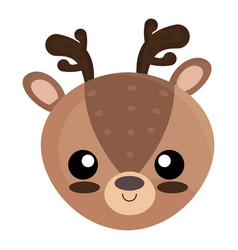 Isolated Cute Deer Avatar Character