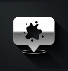 Silver Paint Spray Icon Isolated On Black