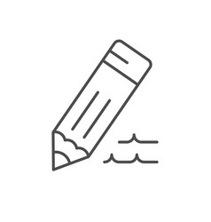 Writing Process Line Outline Icon