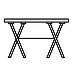 Folding Long Table Icon Outline Style