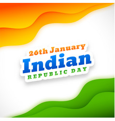 Happy Indian Republic Day Tricolor Background