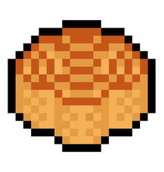 Pixel Chinese Mooncake Pastry - Isolated