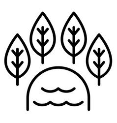 Pond Icon In Thin Line Style Graphic Design