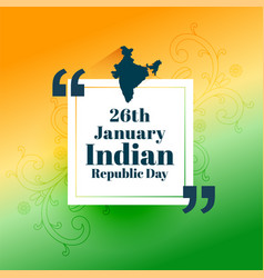 26th January Republic Day Wishes Card With Indian