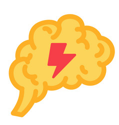 Brain Flash Lightning Icon Solution Flare Power