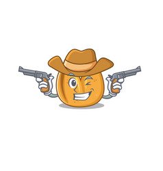 Fortune Cookie Dressed As A Cowboy Holding Guns