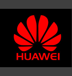 Huawei Logo Brand Phone Symbol With Name Red