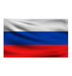 Realistic National Flag Of Russia Current State