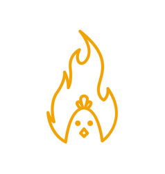 Chick Hot Fire Logo Design Image