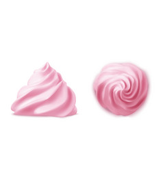 Whipped Pink Cream Swirl Or Meringue Side View 3d