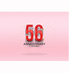 56th Anniversary Celebration 3d Design With