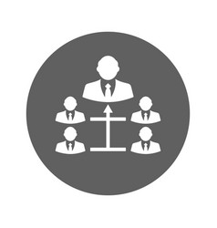 Business Hierarchy Icon Gray Graphics