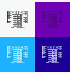 Center Centre Data Database Server Icon Over